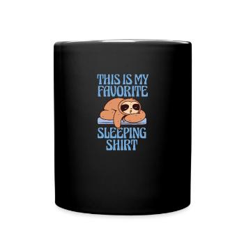 This is my favorite sleeping shirt / Schlafshirt - Tasse einfarbig - Schwarz - Vorne