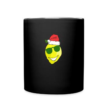 Good Mood Lemon Christmas - Full Colour Mug - black - Front