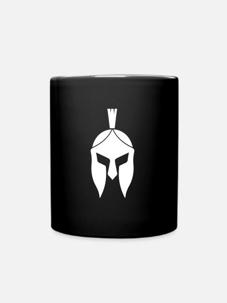 spartaner helm icon - Tasse einfarbig - Schwarz
