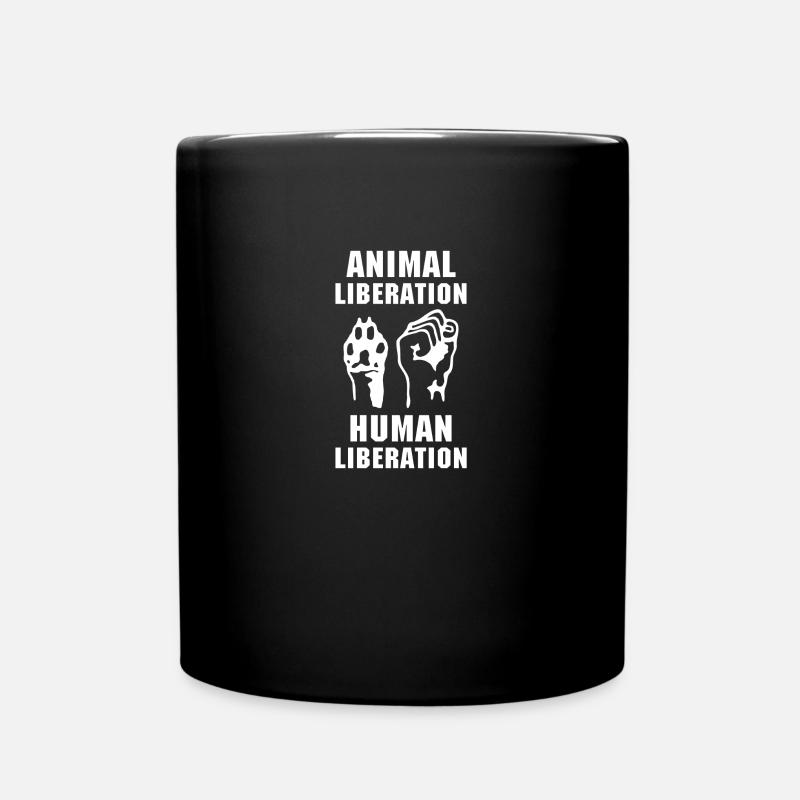 Tierische Befreiung Menschliche Befreiung - Tasse einfarbig - Schwarz
