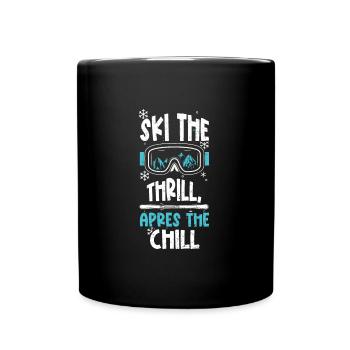 Ski the thrill, après the chill - Full Colour Mug - black - Front
