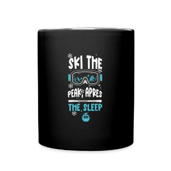 Ski the peak, après the sleep - Full Colour Mug - black - Front
