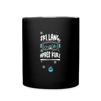 Ski lang, Apres kurz - Apres Ski - Tasse einfarbig - Schwarz - Vorne