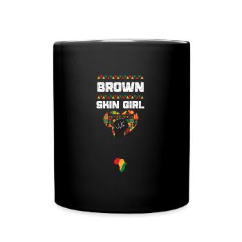 Brown Skin Girl - Tasse einfarbig - Schwarz - Vorne