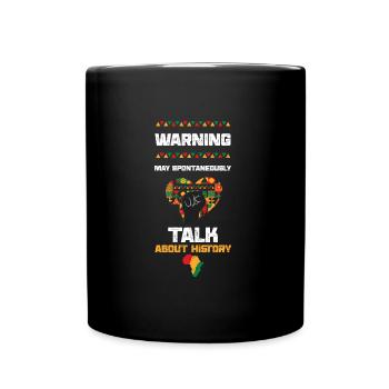 Warning May Spontaneously Talk A... - Full Colour Mug - black - Front