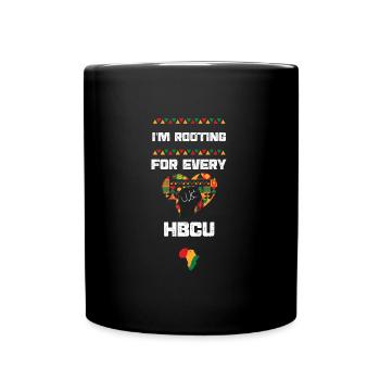 Je suis enraciné pour chaque HBCU - Mug uni - noir - Devant
