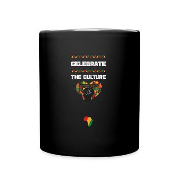 Celebrate the Culture - Tasse einfarbig - Schwarz - Vorne