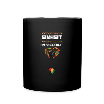 Einheit in Vielfalt - Tasse einfarbig - Schwarz - Vorne