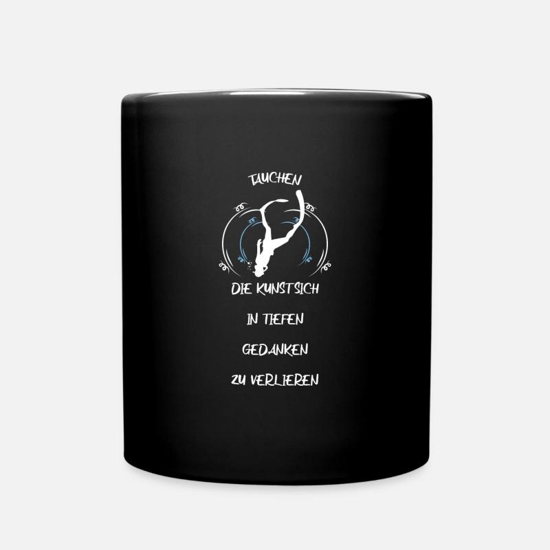 Taucher tauchen Sporttaucher Gerätetauchen - Tasse einfarbig - Schwarz