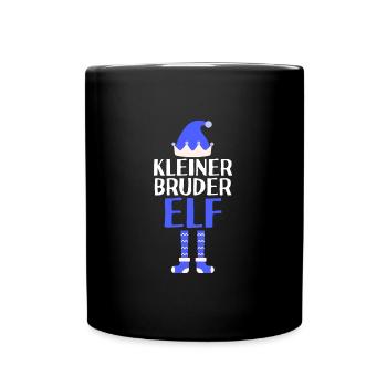 Kleiner Bruder Elf Kleiner Bruder Geschenk - Tasse einfarbig - Schwarz - Vorne