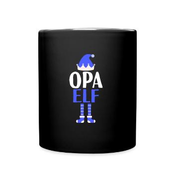 Opa Elf Großvater Geschenk - Tasse einfarbig - Schwarz - Vorne