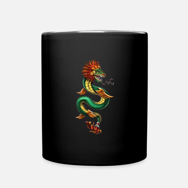 Quetzalcoatl Dieu Serpent à plumes aztèque - Mug uni - noir