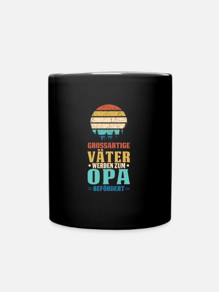 Opa Familie Vattertag Geschenk - Tasse einfarbig - Schwarz