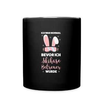 Skihase Apres Ski Skihaserl Geschenk - Tasse einfarbig - Schwarz - Vorne