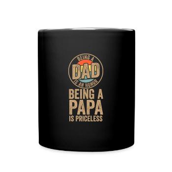 Papa & Opa Familie Papa Geschenk - Tasse einfarbig - Schwarz - Vorne
