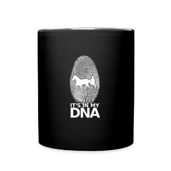 Trotter trotting DNA in retro or vintage style - Full Colour Mug - black - Front