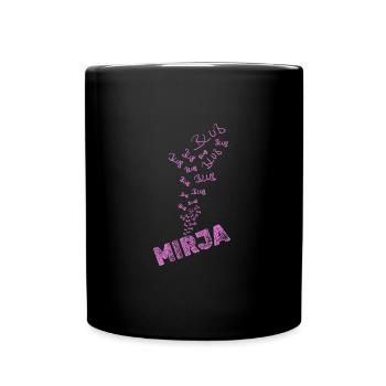 Blubbern für Mirja Wasser Wassersport - Tasse einfarbig - Schwarz - Vorne