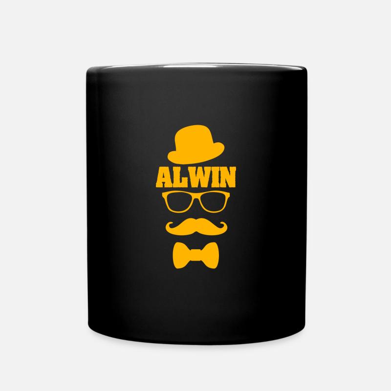 Schnauzer Alwin - Tasse einfarbig - Schwarz