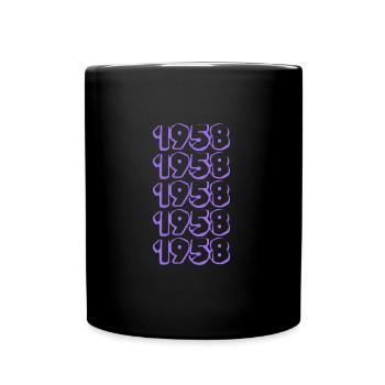 Born in 1958 - Full Colour Mug - black - Front