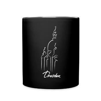 Dresden Frauenkirche - Tasse einfarbig - Schwarz - Vorne
