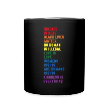 Science Is Real Black Lives Matter LGBTQ CSD Pride - Full Colour Mug - black - Front