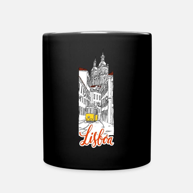 Lissabon - Tasse einfarbig - Schwarz