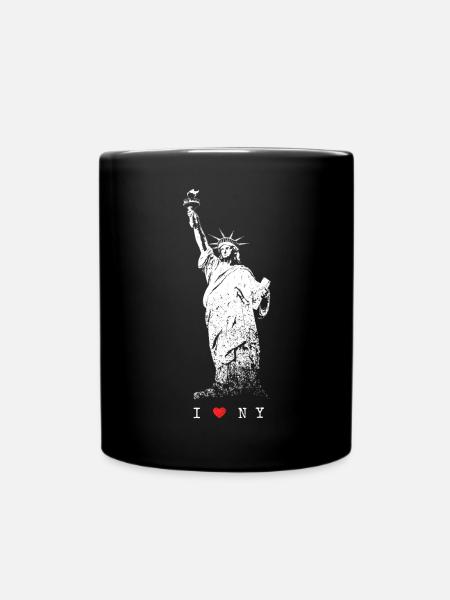 I Love NY New York Freiheitsstatue USA Skyline NYC - Tasse einfarbig - Schwarz