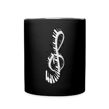 Piano Clef Piano Piano Keys Music - Full Colour Mug - black - Front