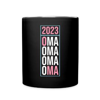 Großmutter 2023 Schwanger Werdende Oma - Tasse einfarbig - Schwarz - Vorne