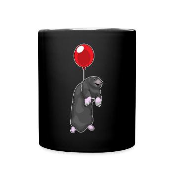 Ballon taupe - Mug uni - noir - Devant