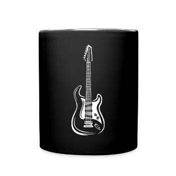 Illustration d’une guitare électrique - musiciens et groupes - Mug uni - noir - Devant