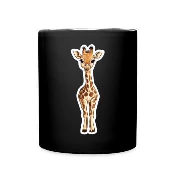 Giraffe - Tasse einfarbig - Schwarz - Vorne
