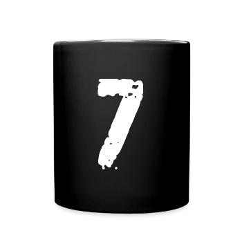 7 Nombre Vintage - Mug uni - noir - Devant