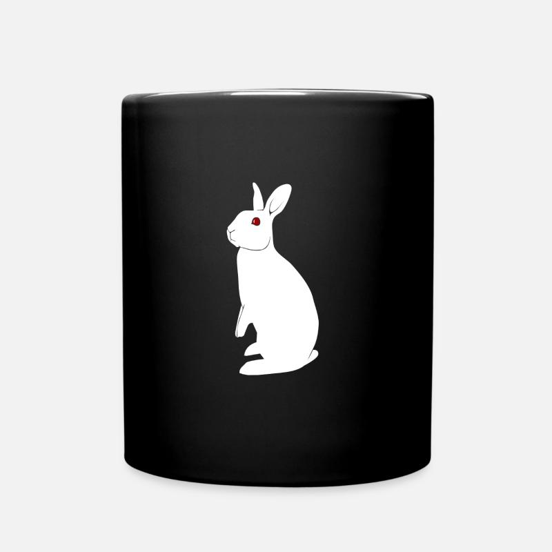 Albino Kaninchen - Tasse einfarbig - Schwarz