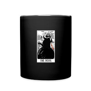 The Devil Tarot Card Funny Cat Tarot Card A Tarot - Tasse einfarbig - Schwarz - Vorne