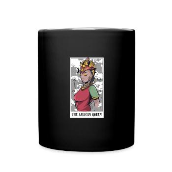 Génial La carte de tarot de la reine africaine Un tarot - Mug uni - noir - Devant