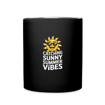 Sunny Summer Moments Vibes Summer Sun - Full Colour Mug - black - Front