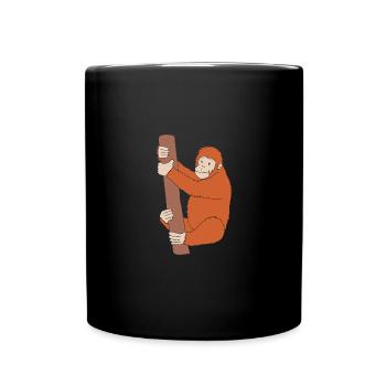 Orang Utan - Tasse einfarbig - Schwarz - Vorne