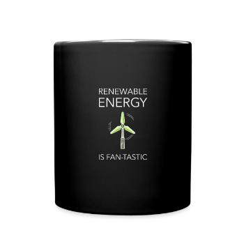 Windrad Klimaschutz Energiewende Umweltschutz - Tasse einfarbig - Schwarz - Vorne