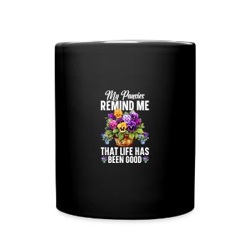Pansy Seeds Pansies for Outdoors Pansy Flower - Full Colour Mug - black - Front