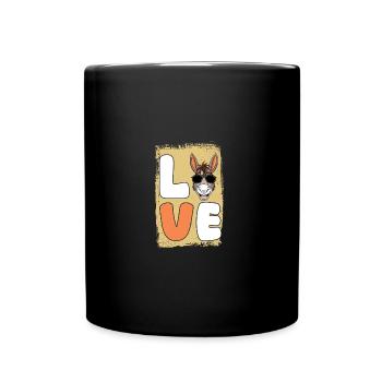 Esel - Tasse einfarbig - Schwarz - Vorne