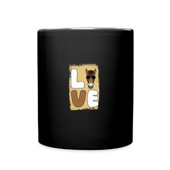 Monter à cheval - Mug uni - noir - Devant