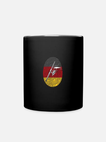 Angler Angeln - Tasse einfarbig - Schwarz