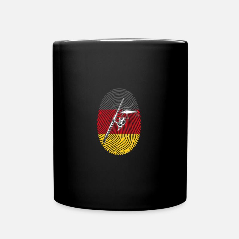 Angler Angeln - Tasse einfarbig - Schwarz