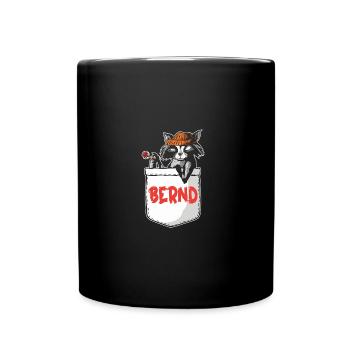 Raton laveur Bernd - Mug uni - noir - Devant