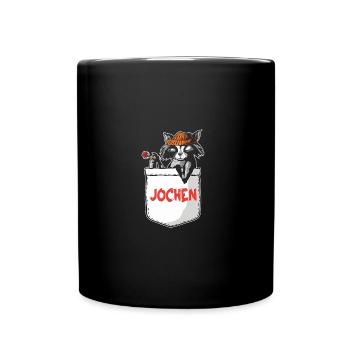 Raccoon Jochen - Full Colour Mug - black - Front