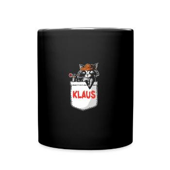 Raton laveur Klaus - Mug uni - noir - Devant