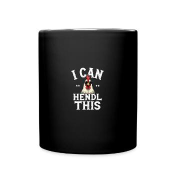 Hühner-Züchter - Liebe auf dem Bauernhof - Tasse einfarbig - Schwarz - Vorne