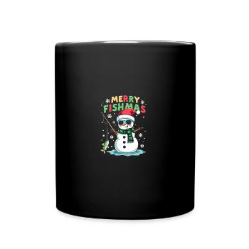 Noël du pêcheur - Merry Fishmas - Mug uni - noir - Devant