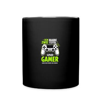 Gamer-Bruderhood: Zocken für Jungen - Tasse einfarbig - Schwarz - Vorne